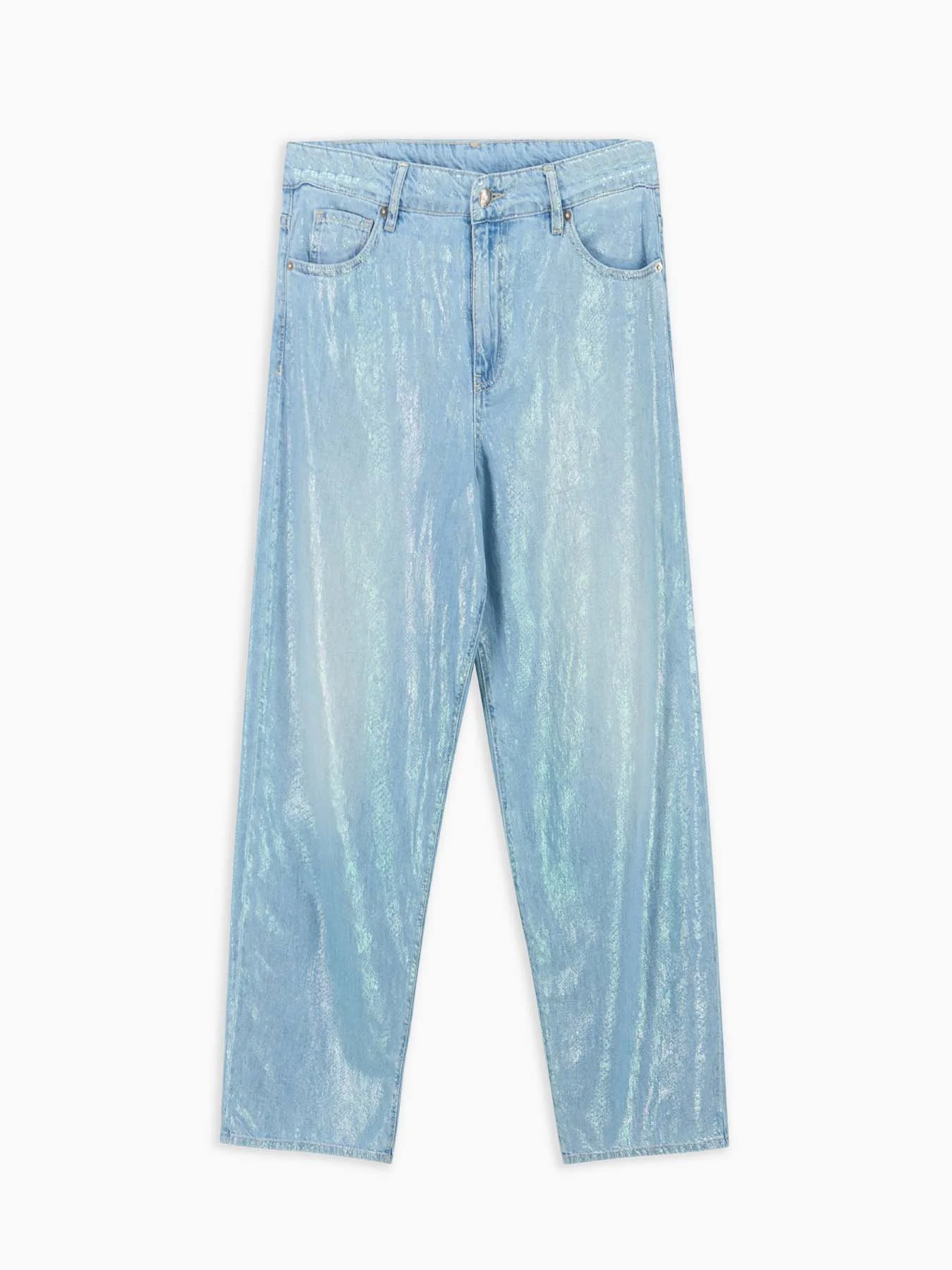 Ginevra-a Pantalone Azzurro-iridescente - Image 4