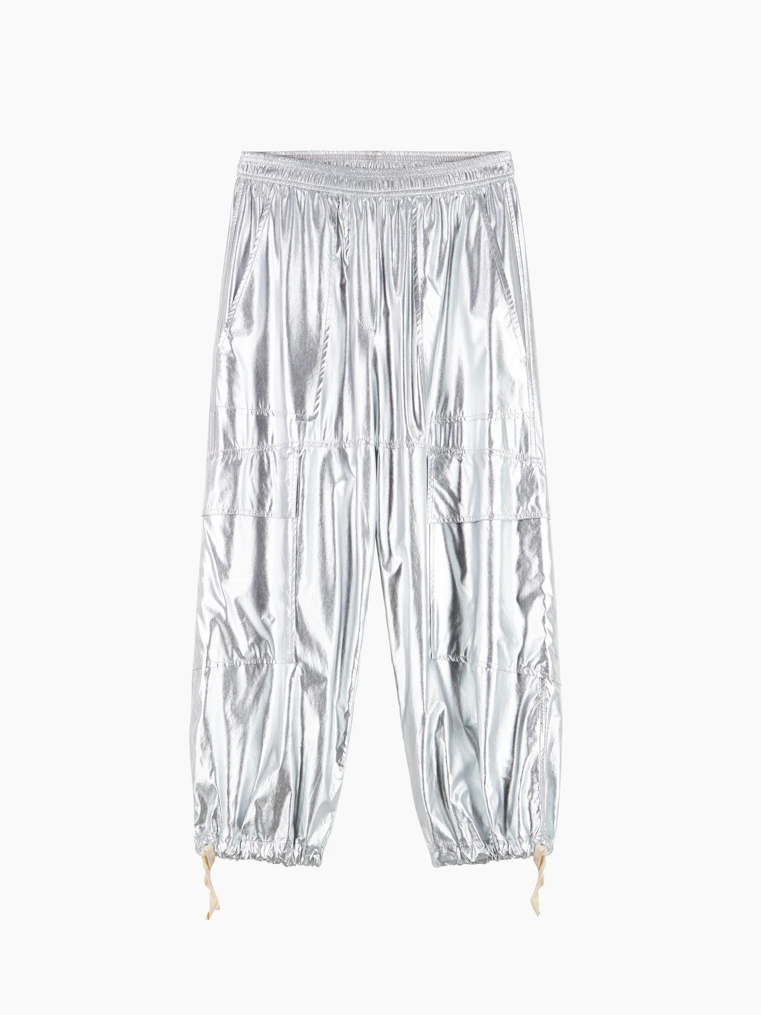 Pechino-a Pantalone Laminato Argento - Image 2