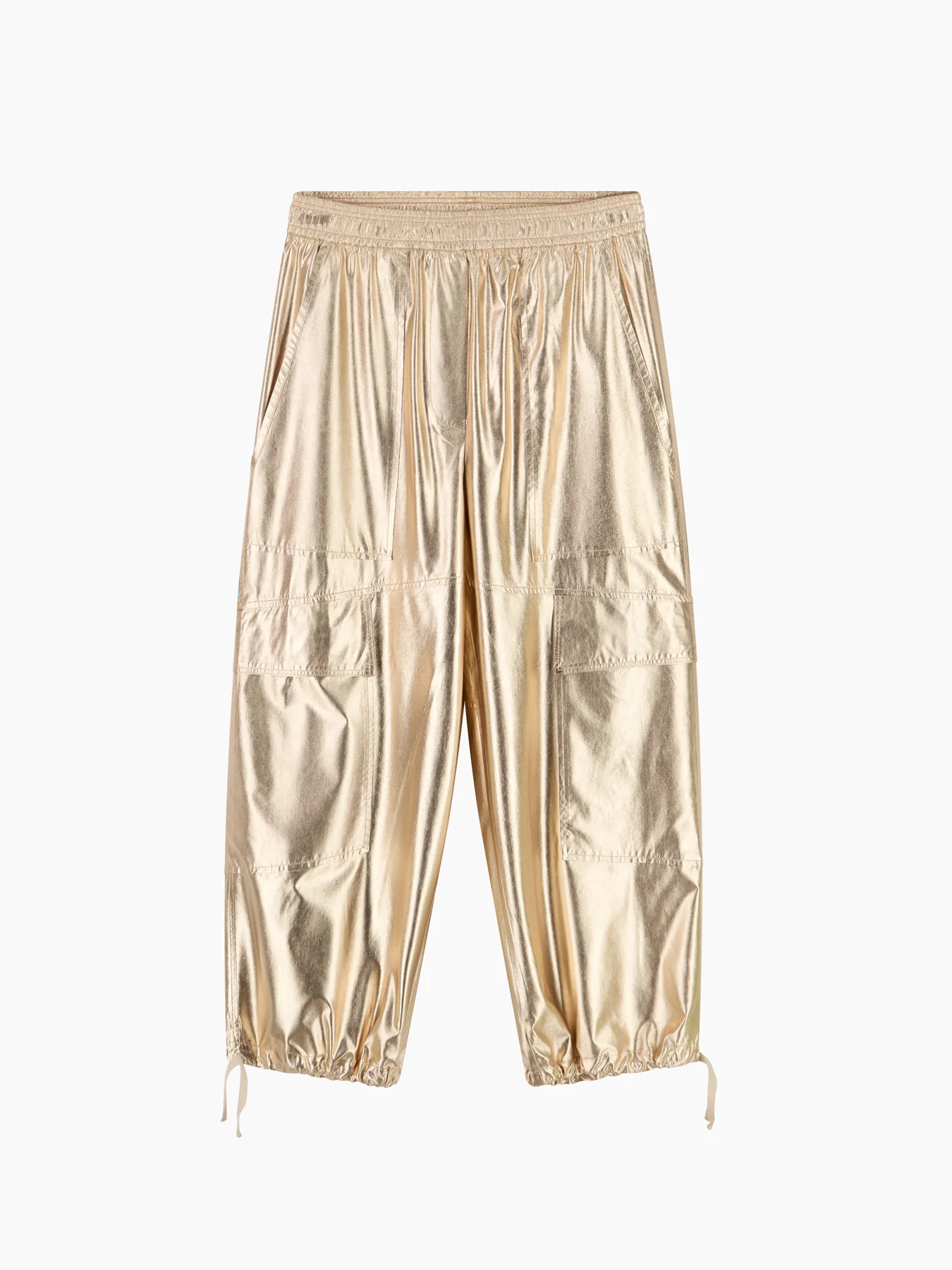 Pechino-a Pantalone Laminato Oro